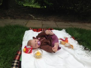 das erste mal im Garten abhängen